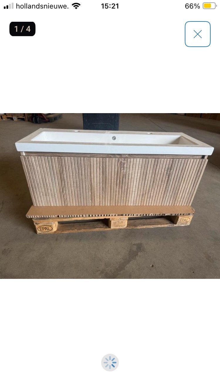 Nieuwe wastafel keramiek 120 x 47 met kleine schade, Tuin en Terras, Bubbelbaden en Hottubs, Ophalen, Nieuw