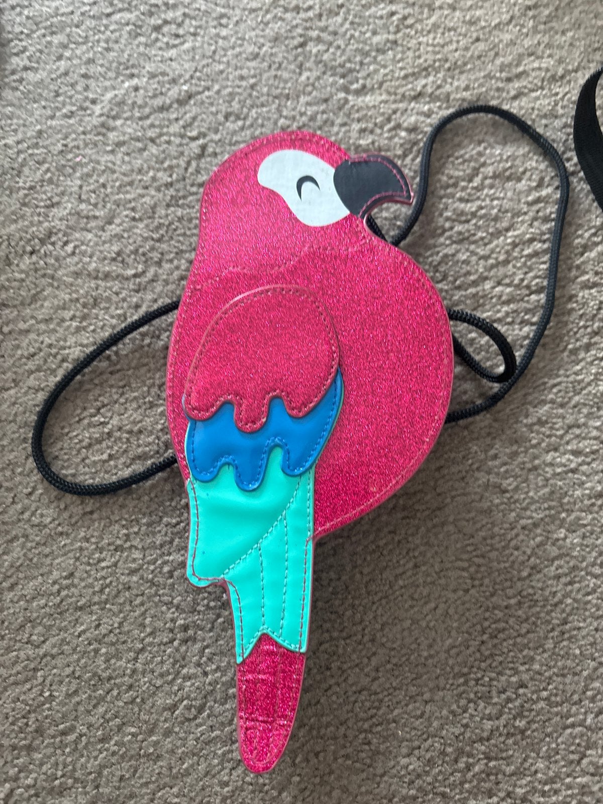 Leuke roze papegaai schoudertas voor kinderen, Ophalen of Verzenden, Gebruikt