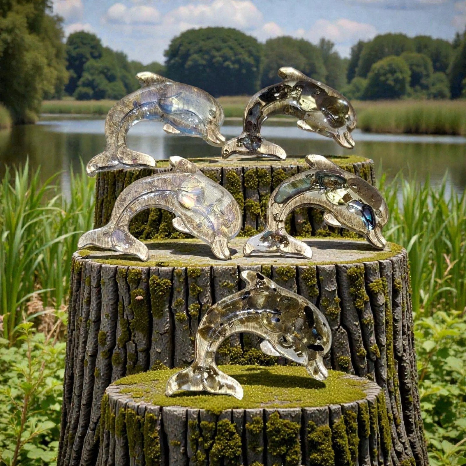 Orgonite dolfijnen met mineraal steentjes ( SALE SALE SALE), Ophalen of Verzenden, Mineraal