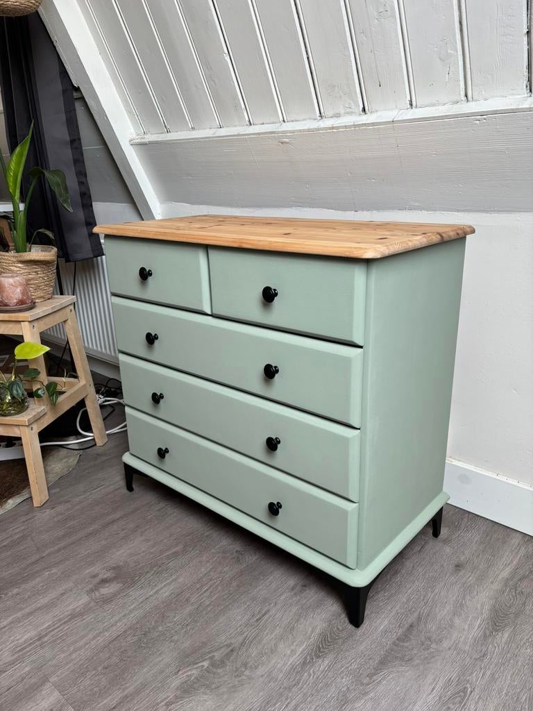 Houten ladekast, Huis en Inrichting, Zo goed als nieuw, 3 of 4 laden, Minder dan 100 cm, 25 tot 50 cm