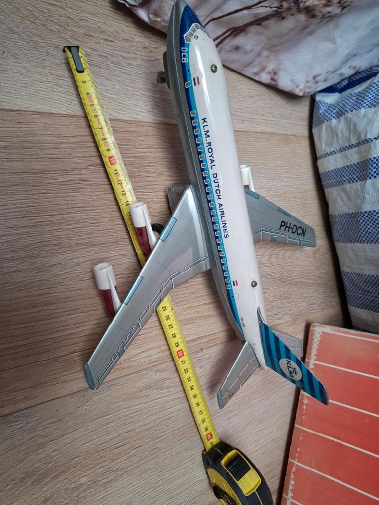 Vintage blikken KLM vliegtuig, Verzamelen, Ophalen of Verzenden, Gebruikt, Overige typen