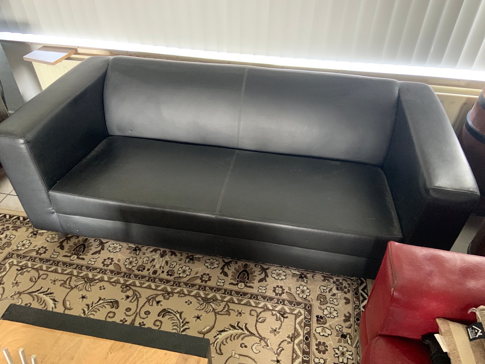 Mooie 2.5 zitsbank skai, Ophalen, 150 tot 200 cm, Tweepersoons, 75 tot 100 cm