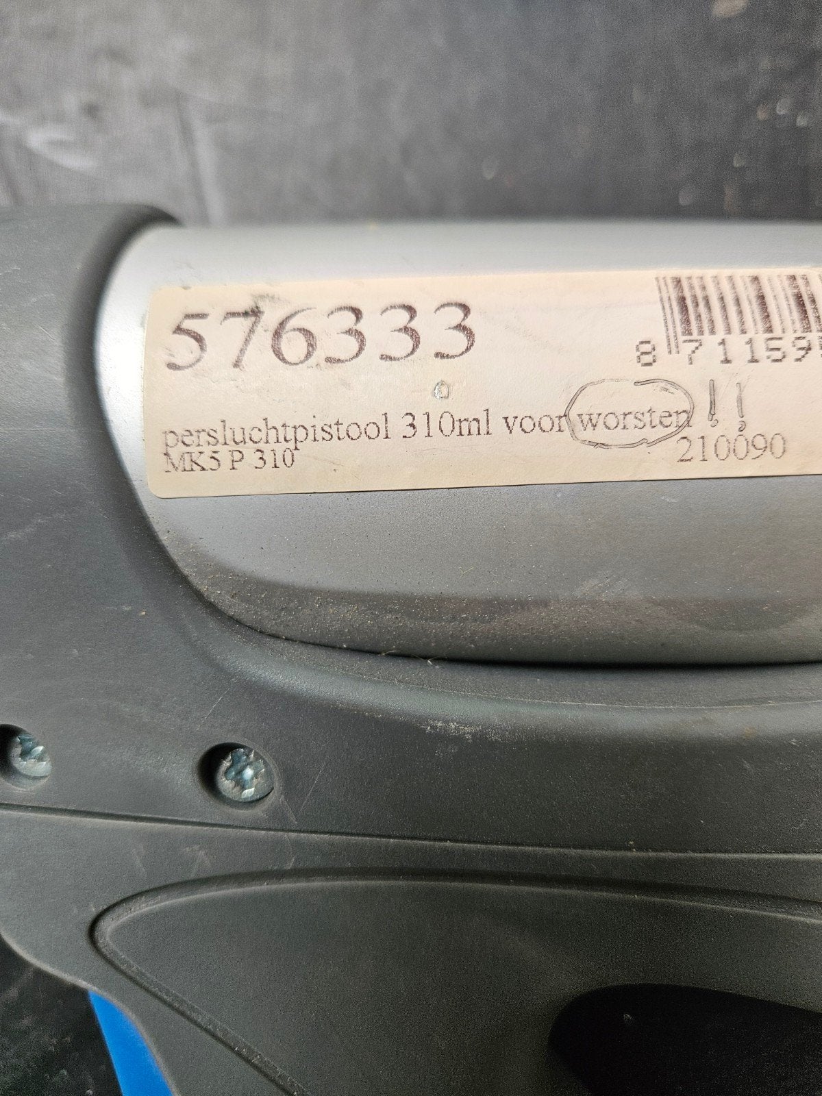 Zwaluw perslucht kitpistool MK5 P310 nieuw, Ophalen, Zwaluw, ., Nieuw