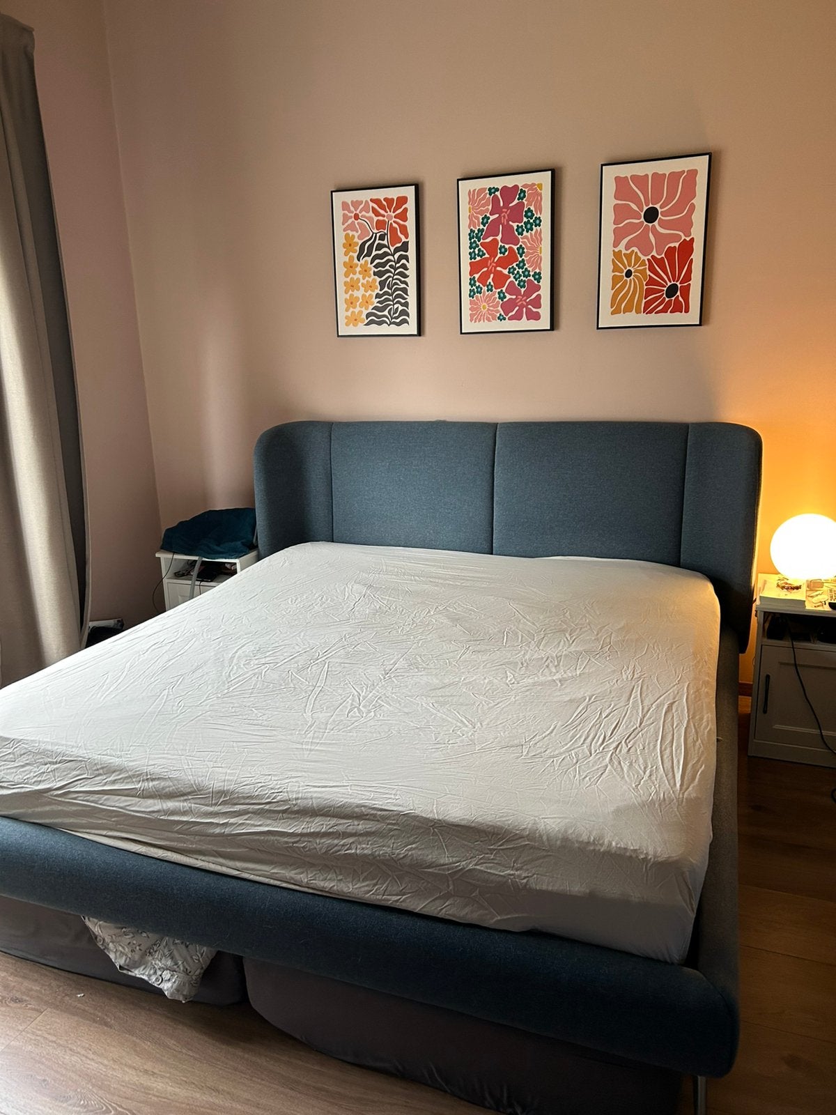 Ikea Tufjord 180x200, Ophalen, Blauw, Tweepersoons, Zo goed als nieuw