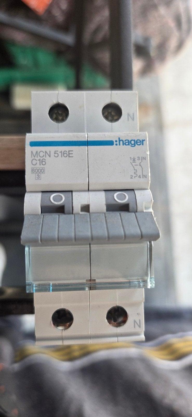 Hager MCN 516E C16 Installatieautomaat, Doe-het-zelf en Verbouw, Elektra en Kabels, Ophalen of Verzenden, Nieuw, Overige typen