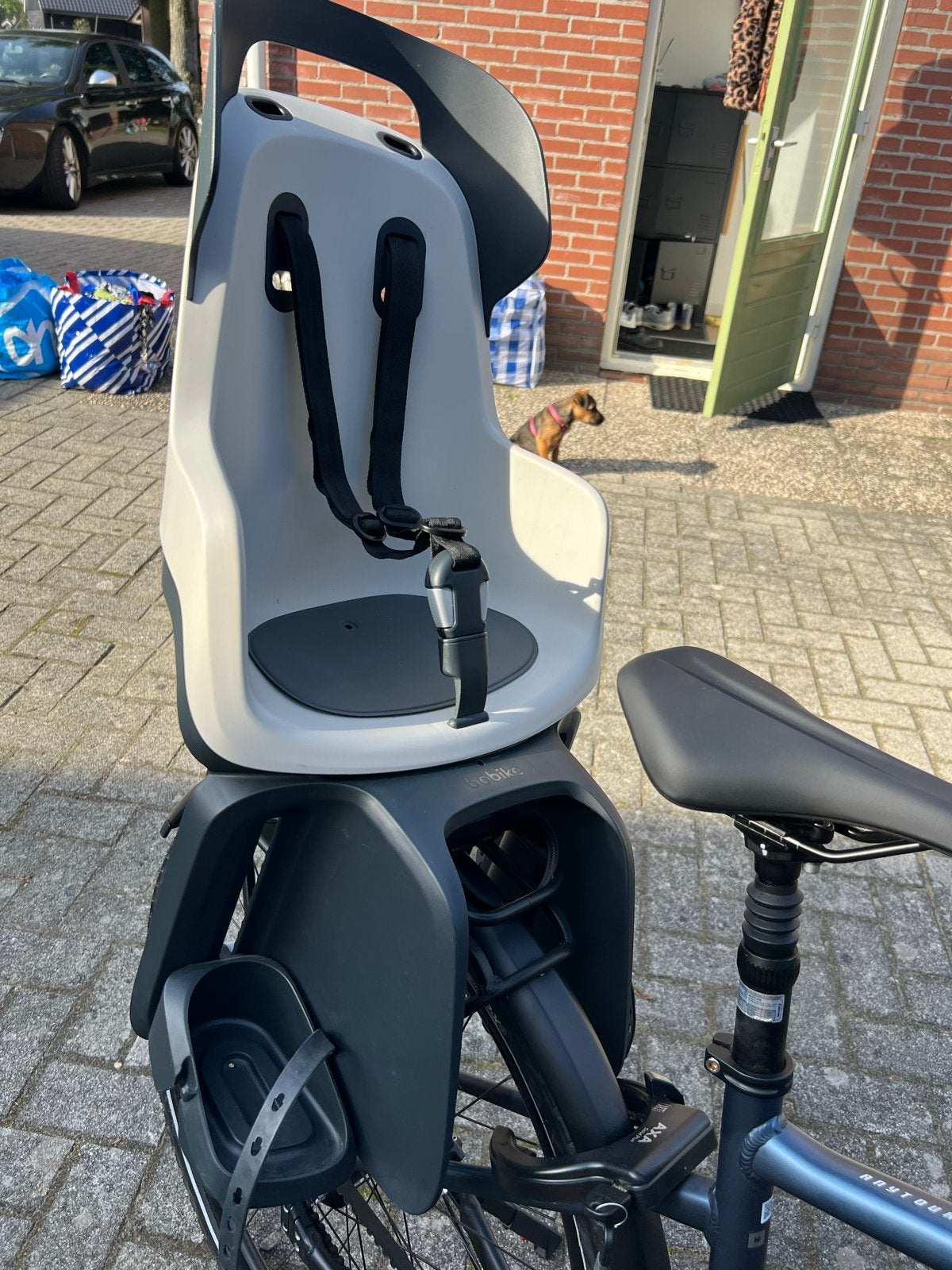 Bobike MIK HD Achterzitje voor fiets - Zo goed als nieuw, Ophalen, Achterzitje, Voetsteuntjes, 9 t/m 18 kg
