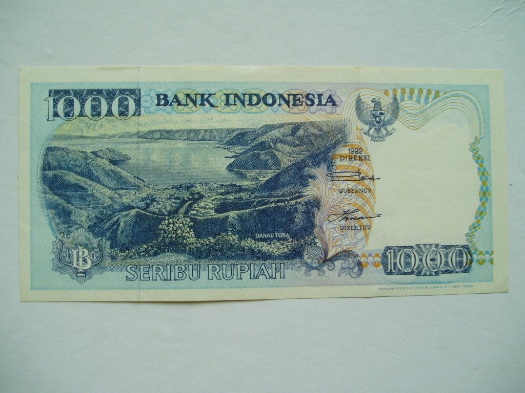918. Indonesia, 1.000 rupiah 1992(1995) Toba Meer., Verzenden, Zuidoost-Azië, Los biljet