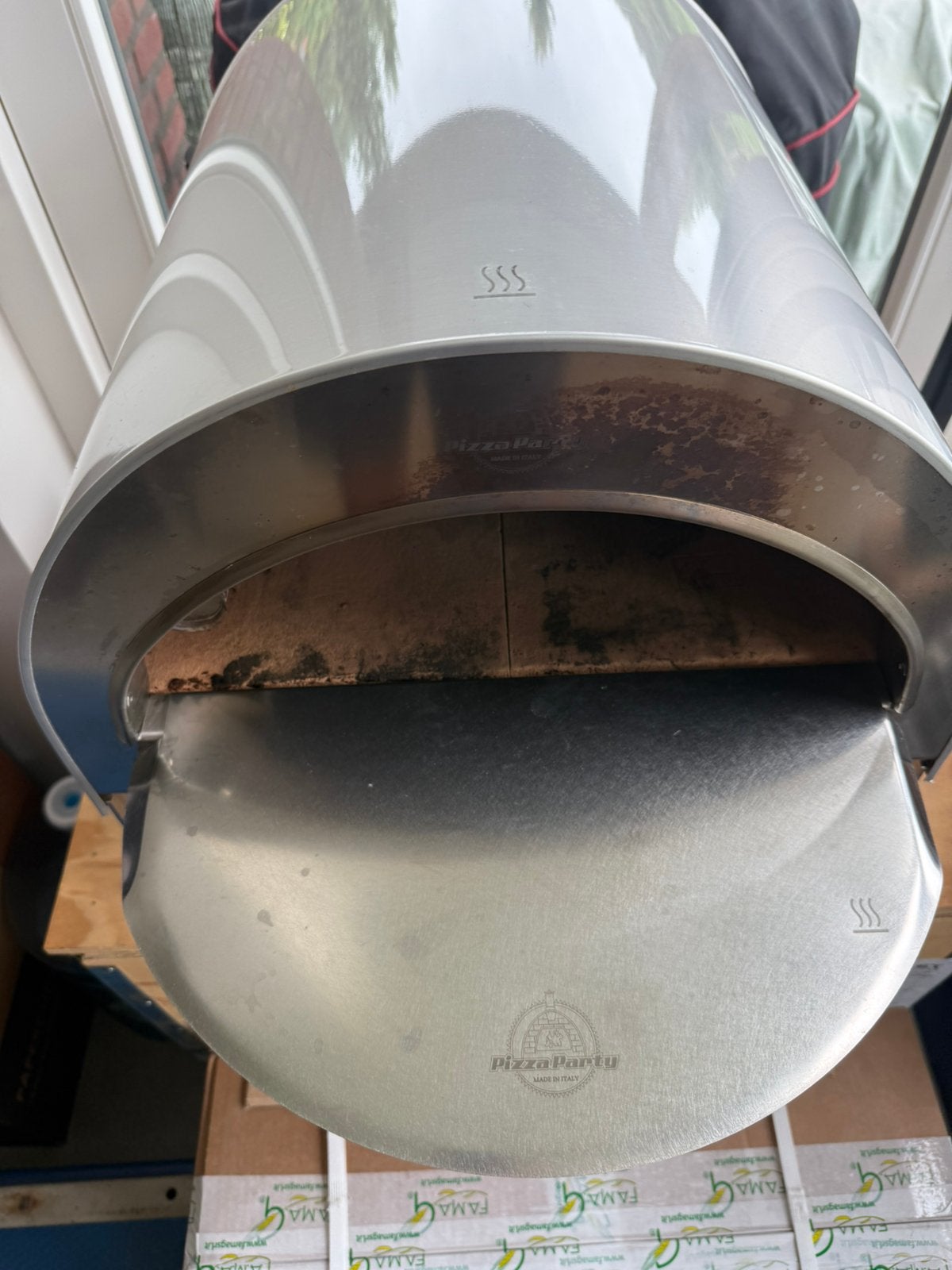 Pizza Party Ardore Pizzaoven Gas met Biscotto Saputo, Tuin en Terras, Pizzaovens, Ophalen, Zo goed als nieuw