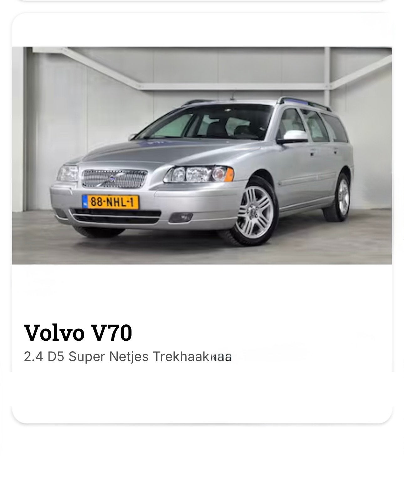 Volvo V70 2.4 D5 AUT 2005 Grijs, Auto's, 1800 kg, Zwart, Leder en Stof, 163 pk
