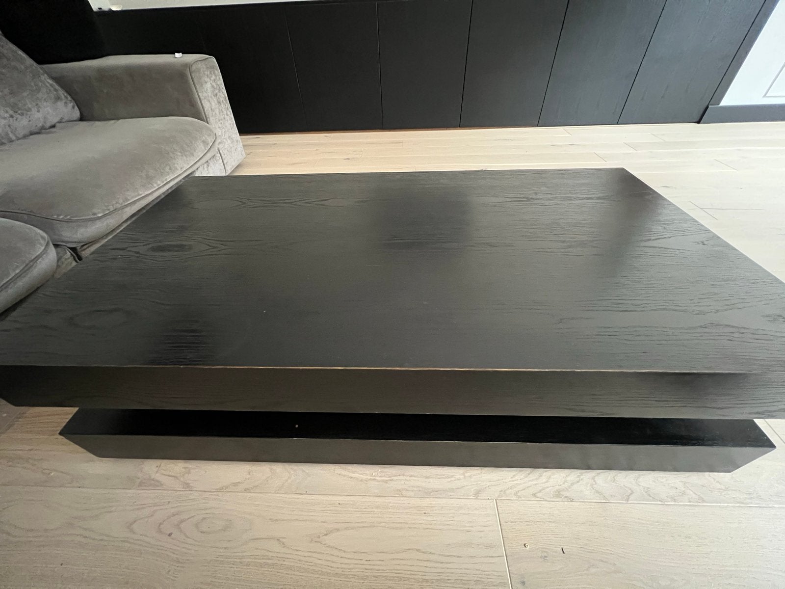 Salontafel zwart met gebruikssporen - klaar voor een 2e rond, Huis en Inrichting, Ophalen, Gebruikt, 100 tot 150 cm, 50 tot 100 cm