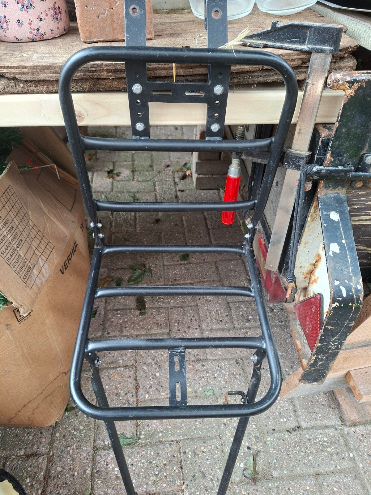 Stevige zwarte voordrager voor fiets, Ophalen of Verzenden