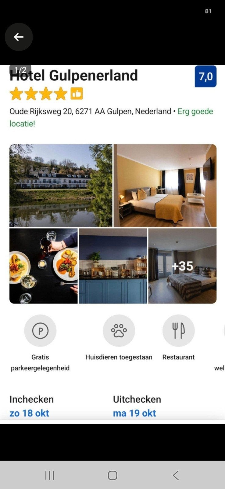 hotelovernachting in Gulpen ter overname, Tickets en Kaartjes, Hotelbonnen, Twee personen, 1 overnachting