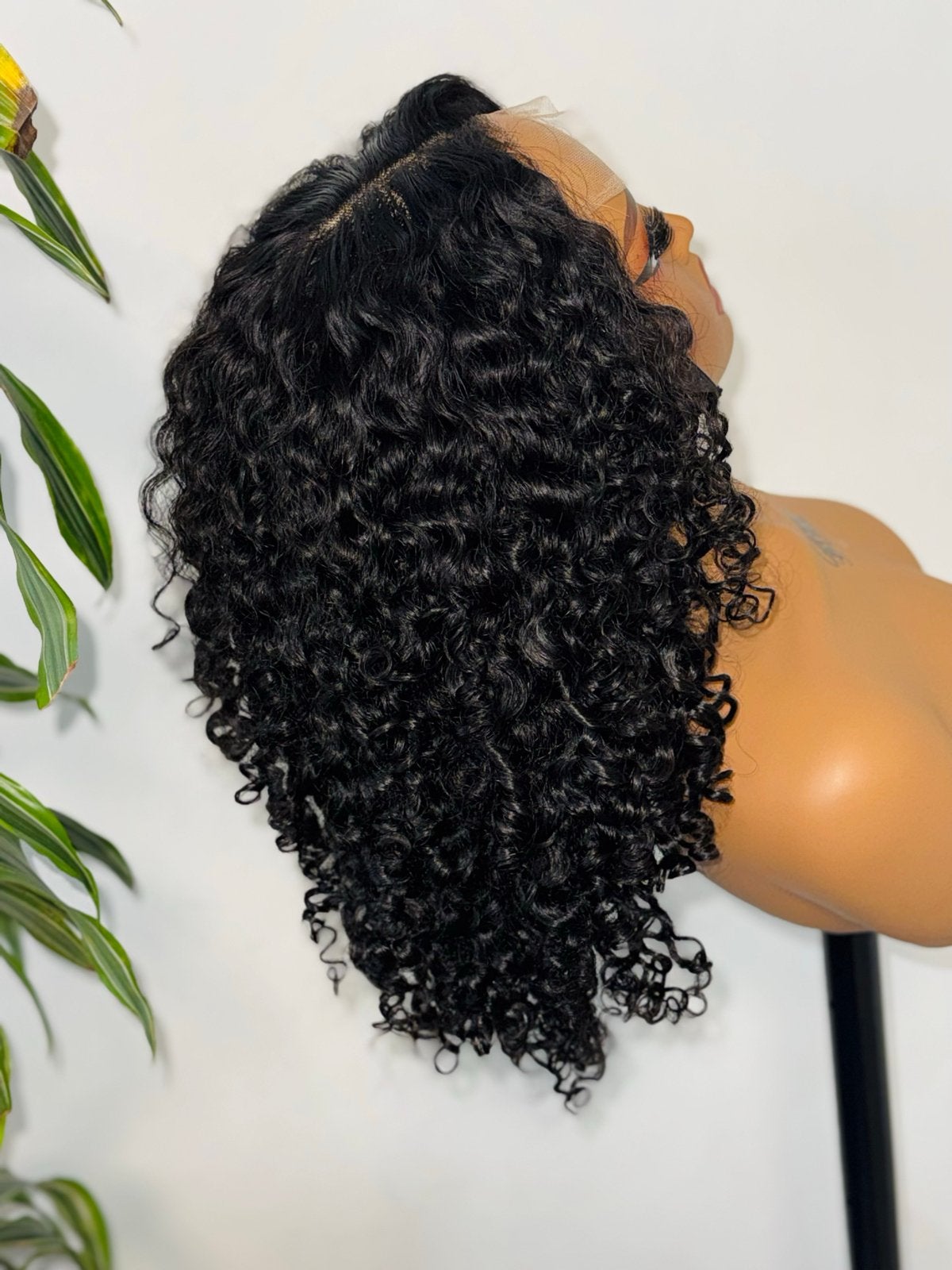 Burmese Curly Closure 5x5 HD Pruik - Echthaar 18 inch, Ophalen of Verzenden, Nieuw, Pruik of Haarverlenging