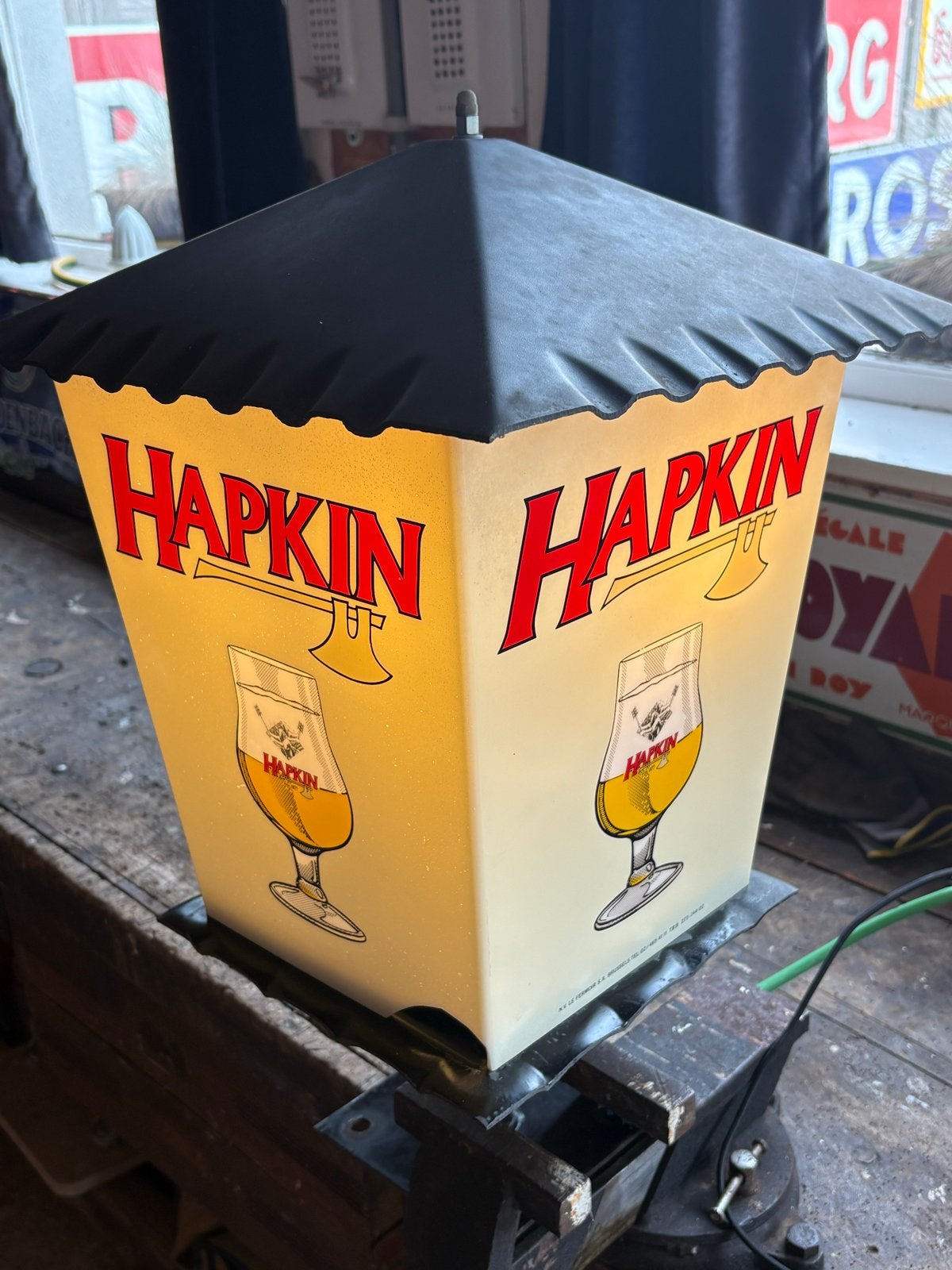 Werkende Lichtlantaarn Hapkin - Ophalen in Wetteren, Verzamelen, Ophalen