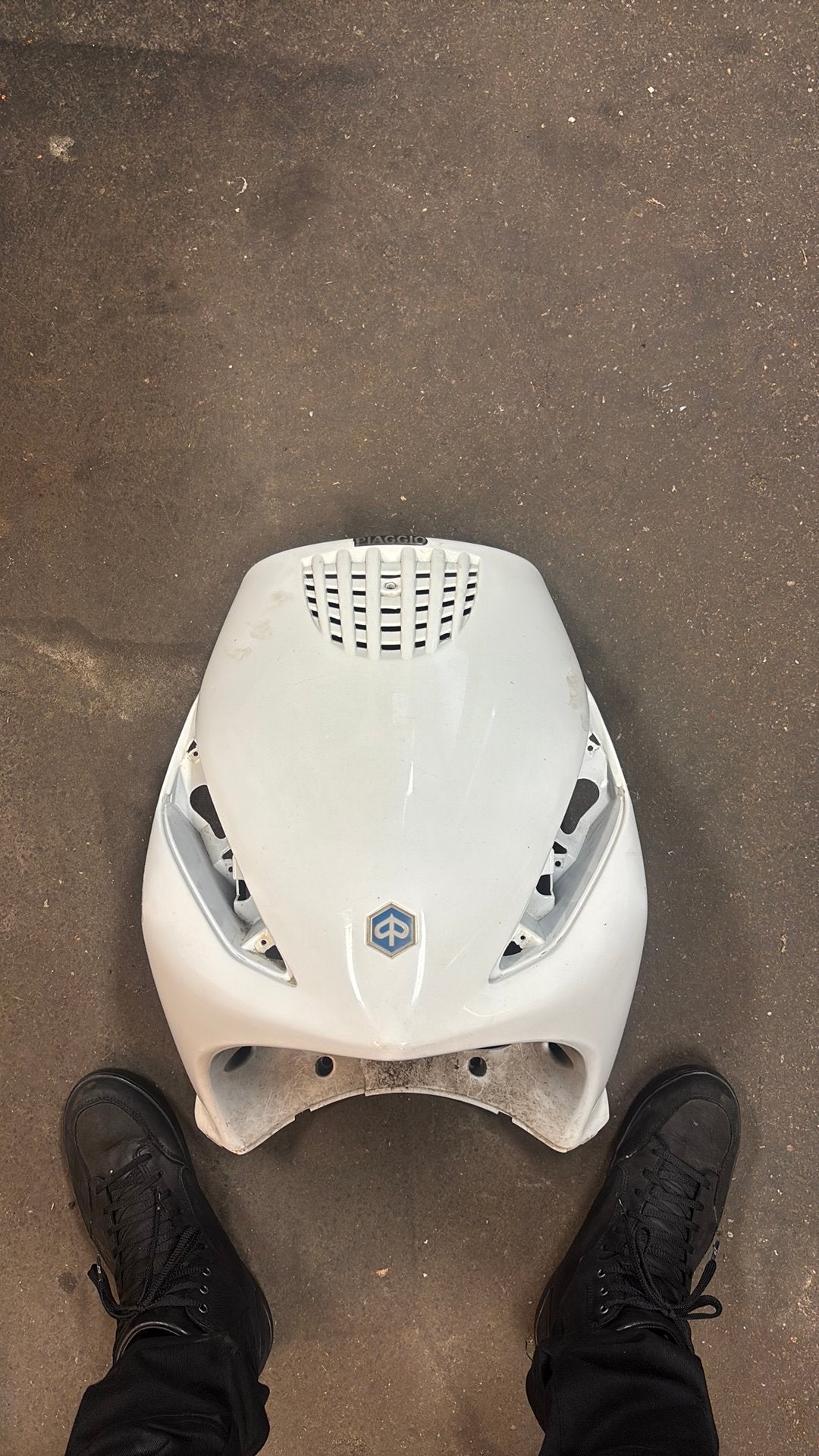 Voorkap zip wit, Fietsen en Brommers, Brommeronderdelen | Scooters, Ophalen, Gebruikt, Kap, Piaggio