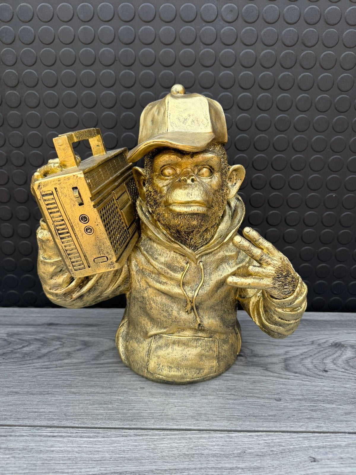chimpansee met radio 35hoog 30breed/Nieuw!, Ophalen of Verzenden, Nieuw
