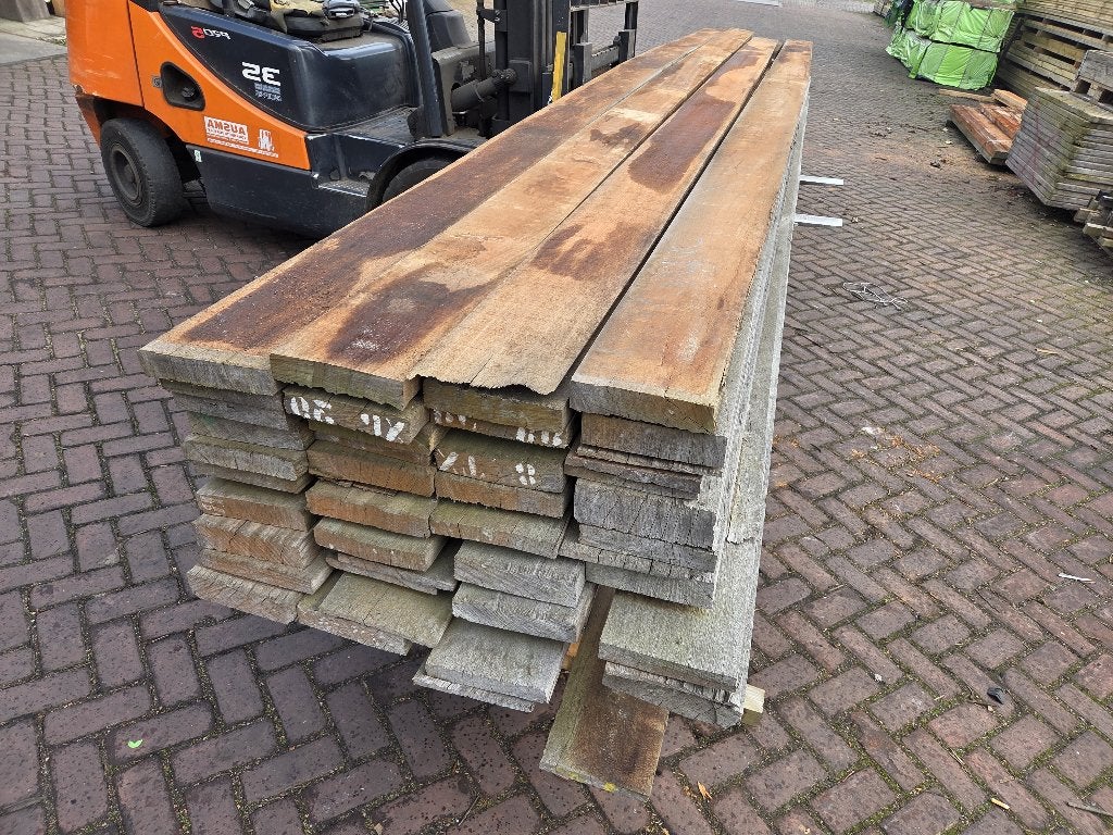 50 Hardhouten beschoeiingsplanken 6 meter lang nr: HP301, Ophalen, Planken, Nieuw, Hardhout