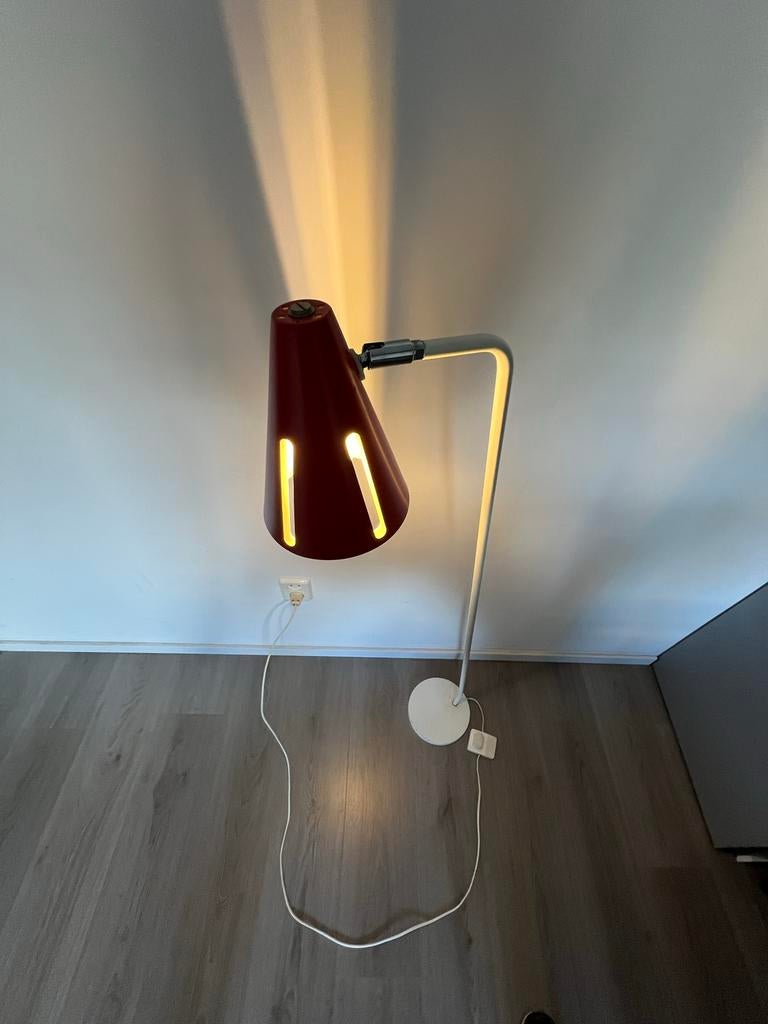 Hala Zonneserie Staande Lamp Rood Jaren '50 Design, Ophalen, Gebruikt, Metaal, 100 tot 150 cm