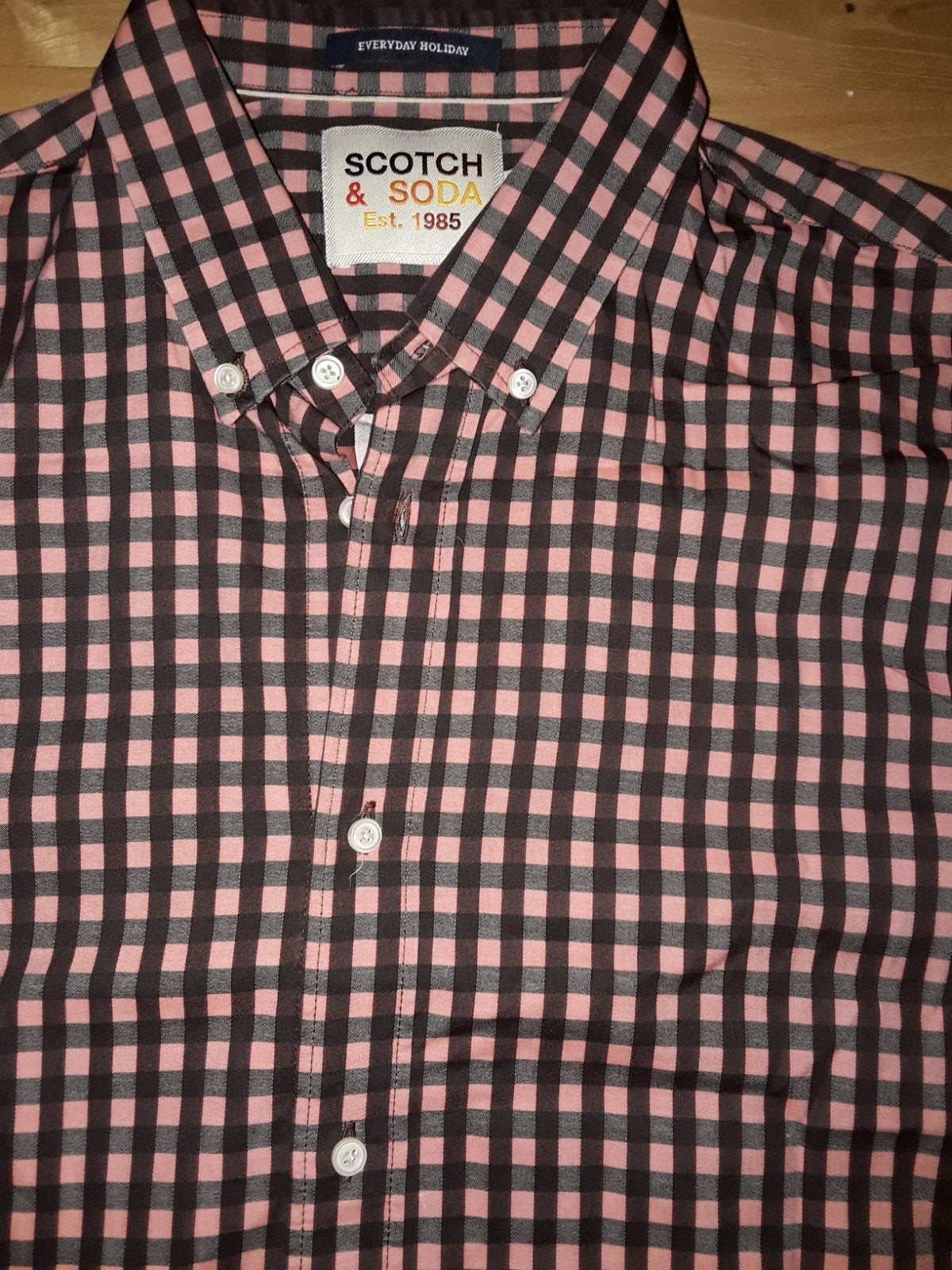 Geruite Scotch &Soda blouse mt L, Ophalen of Verzenden, Zo goed als nieuw, Scotch & Soda, Halswijdte 41/42 (L)