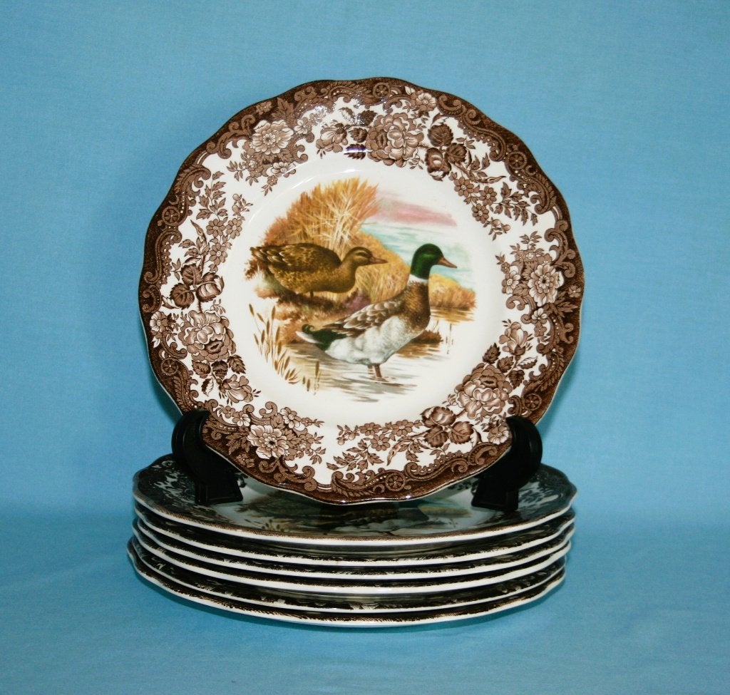 Royal Worcester Palissy " Game Series " Borden 22.5cm - Eend, Royal Worcester, NVT, Ophalen of Verzenden, Zo goed als nieuw