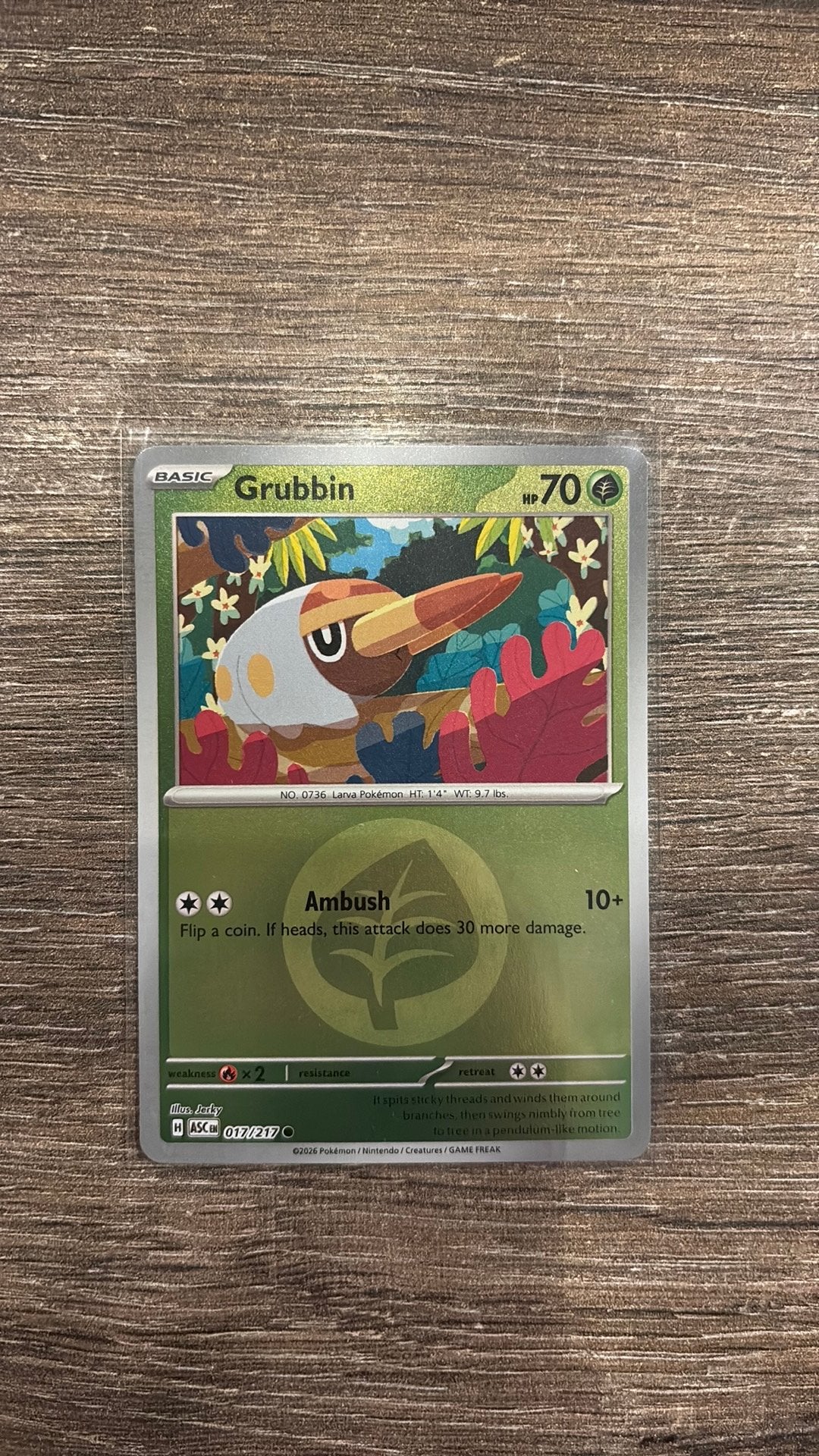 ASC Grubbin 017/217 Energy Reverse holo, Ophalen of Verzenden, Zo goed als nieuw