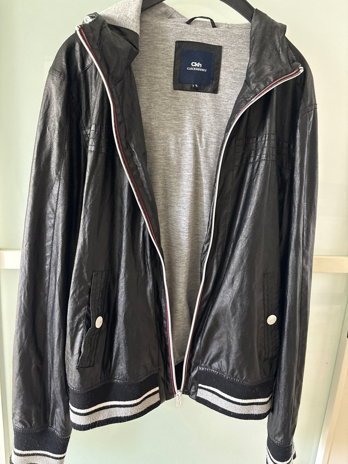 Clockhouse Zwart Jack met Capuchon - Maat S, Kleding | Heren, Ophalen of Verzenden, Zo goed als nieuw, Maat 46 (S) of kleiner