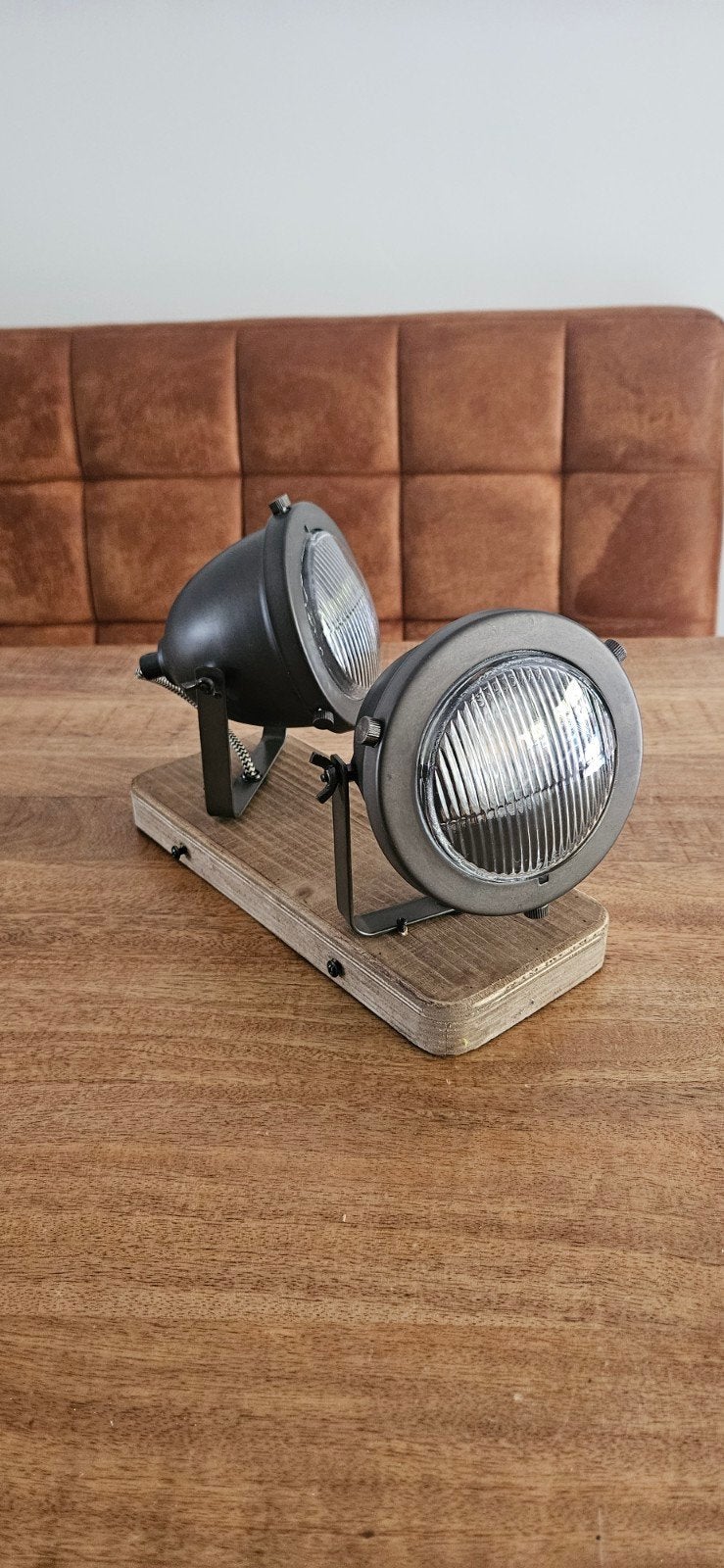 Plafond lamp Carmen Wood, Ophalen, Zo goed als nieuw, E27 (groot), Led-lamp