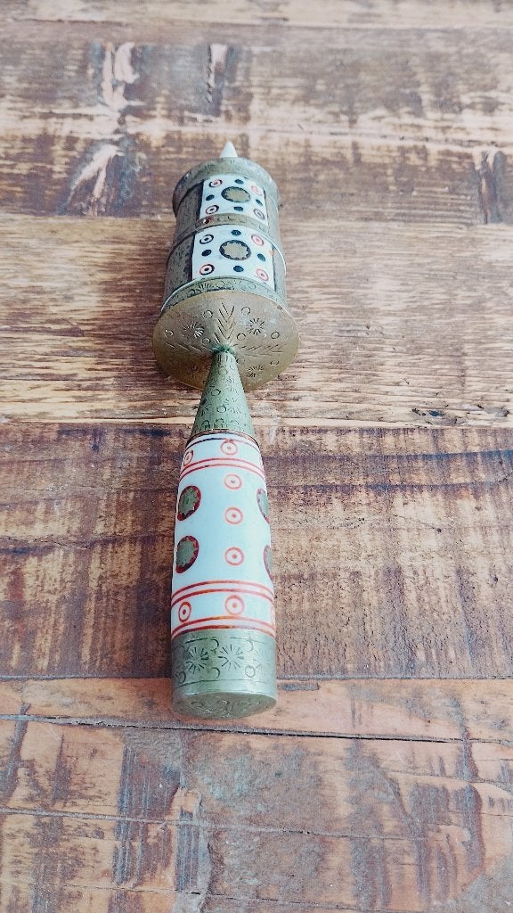 Tibetaanse Nepalese gebedsmolen messing jakbeen Tibet, Antiek en Kunst, Ophalen of Verzenden