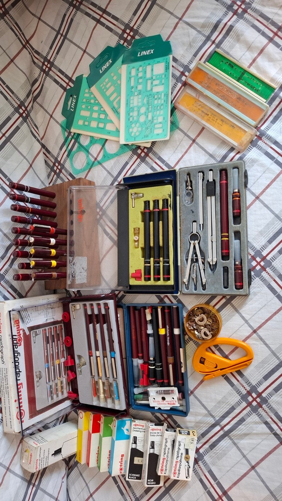 Dit is een uitgebreide verzameling vintage rOtring technisch, Ophalen, Zo goed als nieuw, Overige typen