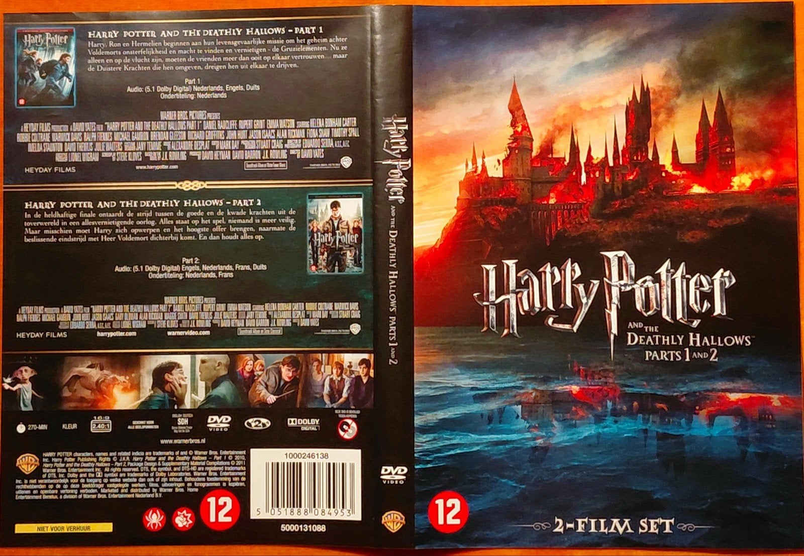 (208) Harry Potter en de Relieken van de Dood Deel 1 & 2, Cd's en Dvd's, Dvd's | Overige Dvd's, Gebruikt, Ophalen of Verzenden