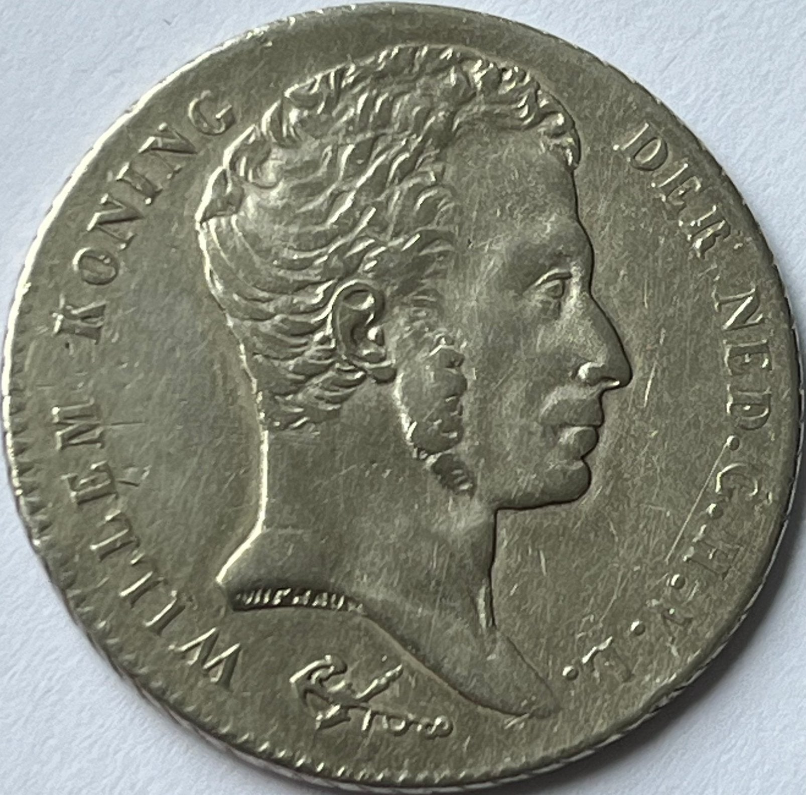 Nederlands-Indië zilveren gulden 1840, 1 gulden, Zilver, Ophalen of Verzenden, Koning Willem I