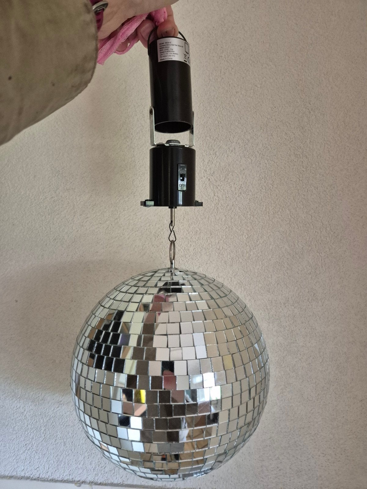 Discobal met batterijmotor - Compact en Draagbaar, Ophalen of Verzenden, Gebruikt, Feestartikel, Verjaardag