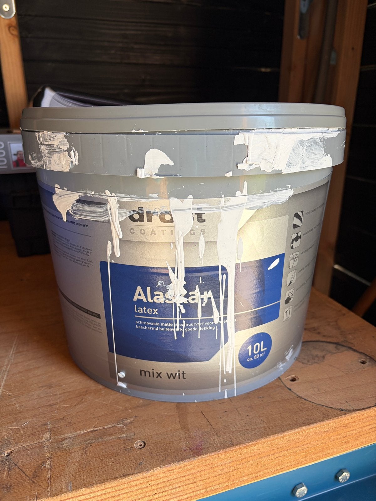 Drost Alaska+ latex verf, 5 tot 10 liter, Wit, Ophalen of Verzenden, Verf