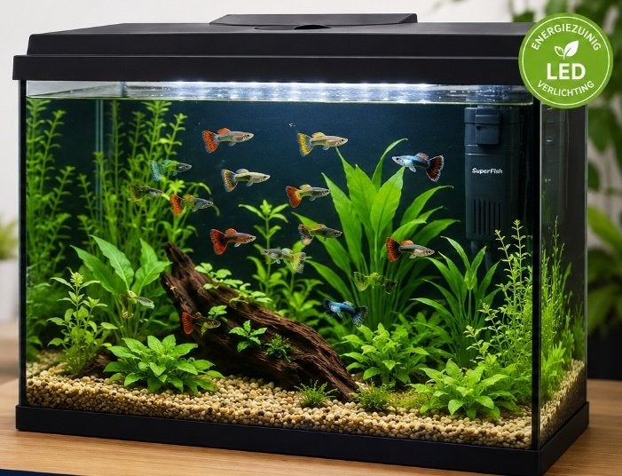 Te koop Superfish start 50 aquarium, Ophalen, Verwarming, Superfish, Gevuld zoetwateraquarium