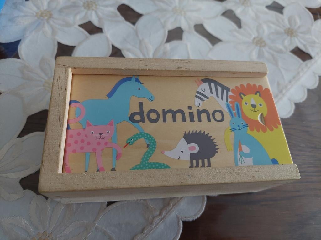Houten Domino Stenen Met Dieren. Compleet., Kinderen en Baby's, Speelgoed | Houten speelgoed, Ophalen of Verzenden, Zo goed als nieuw