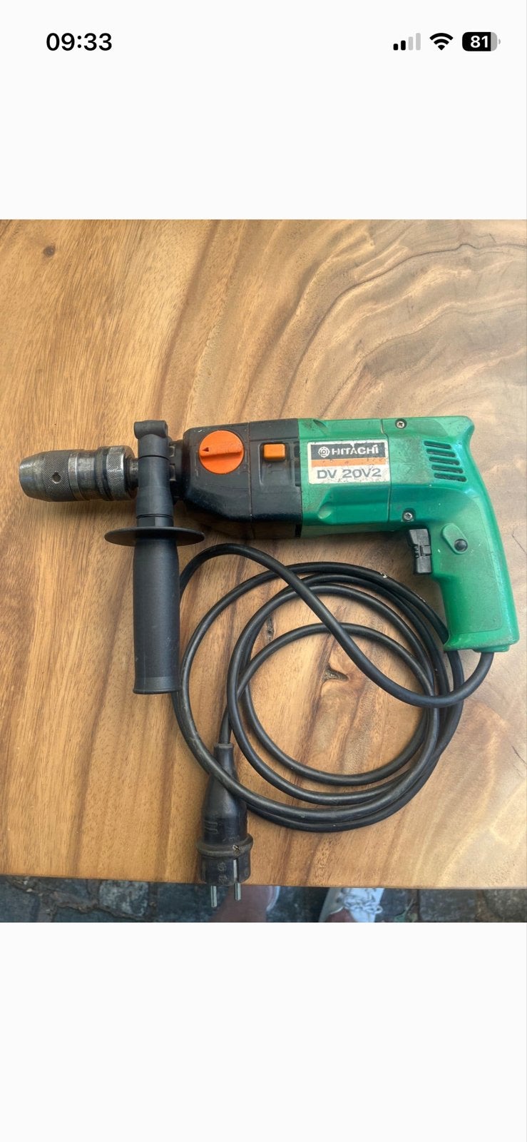 Hitachi DV 20V2 Klopboormachine met Accu zaklamp en oplader, Doe-het-zelf en Verbouw, Gereedschap | Boormachines, Boormachine