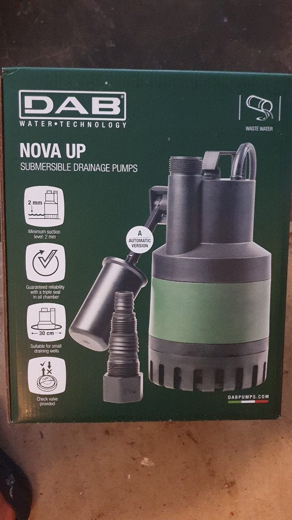 Dompelpomp vlakzuiger Nova Up 180 MNA, Ophalen of Verzenden, Nieuw, Elektrisch, Dompelpomp