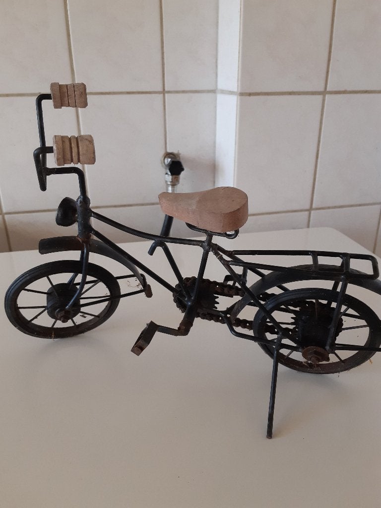 Grote metalen miniatuur fiets (36 cm) – Vintage decoratie, Ophalen of Verzenden, Zo goed als nieuw