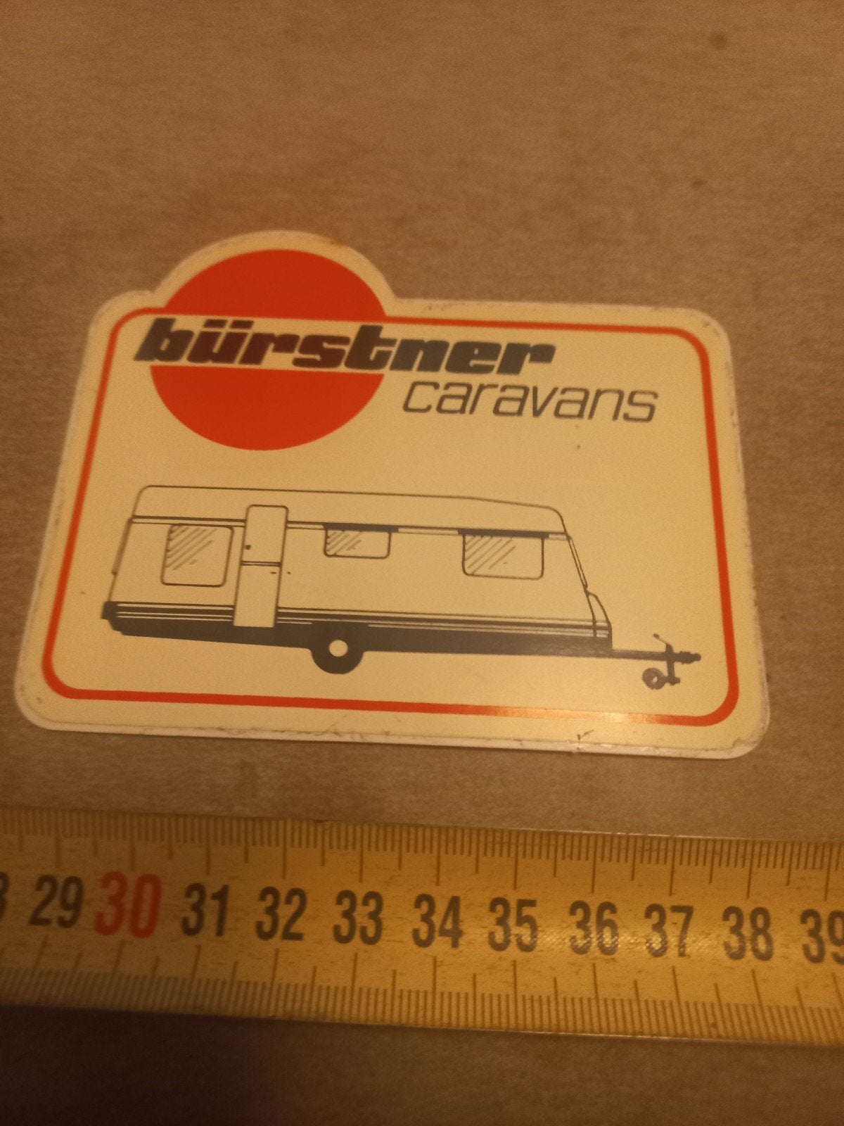 Vintage Bürstner Caravans Sticker - Zeldzaam verzamelobject, Ophalen of Verzenden