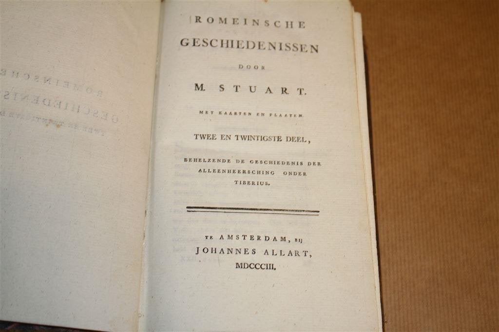 Romeinsche geschiedenissen 22e deel. Stuart, 1803., Antiek en Kunst, Ophalen of Verzenden