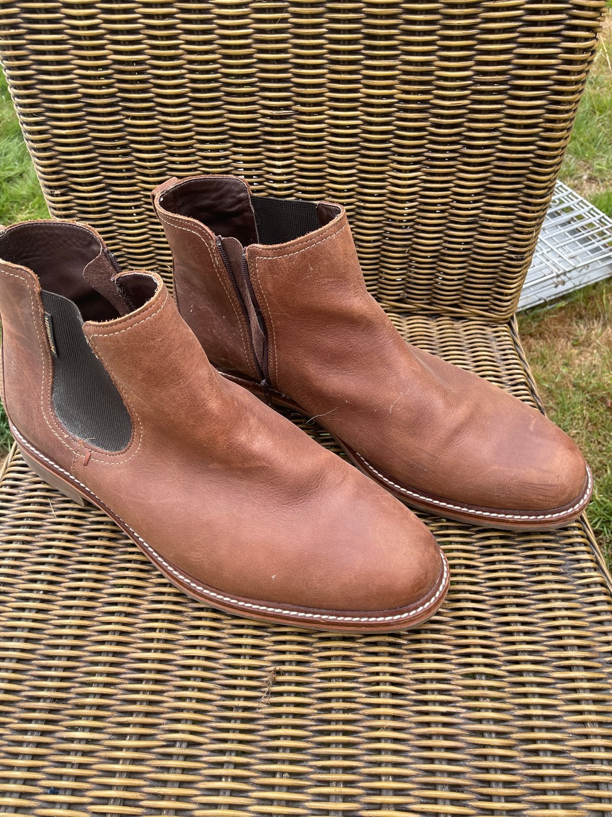Mephisto Air-Jet Leren Boots - Maat 46, Ophalen, Gedragen, Bruin, Boots