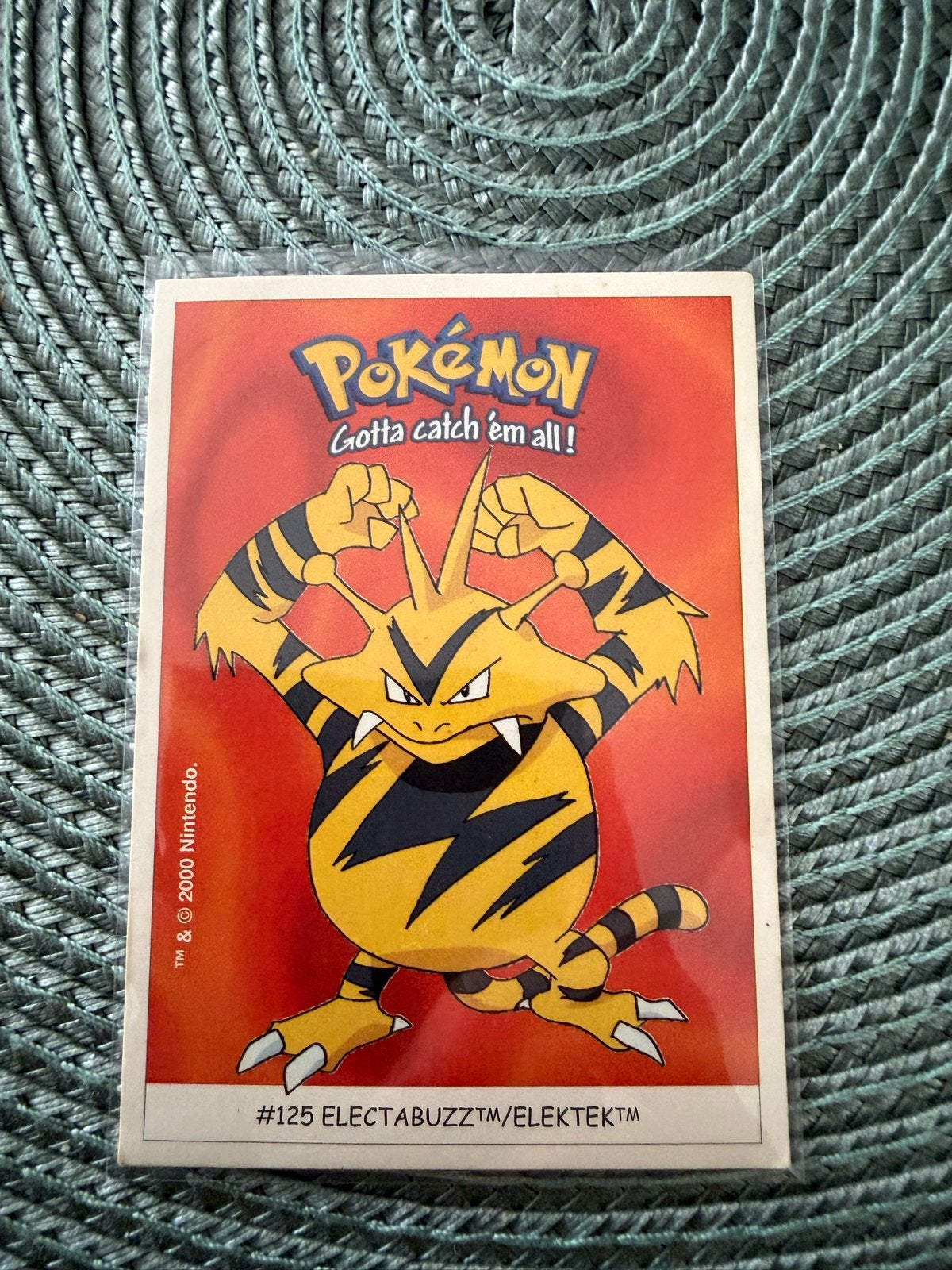Dunkin Boomer Pokémon Sticker #125 Electabuzz, Ophalen of Verzenden, Gebruikt, Losse kaart