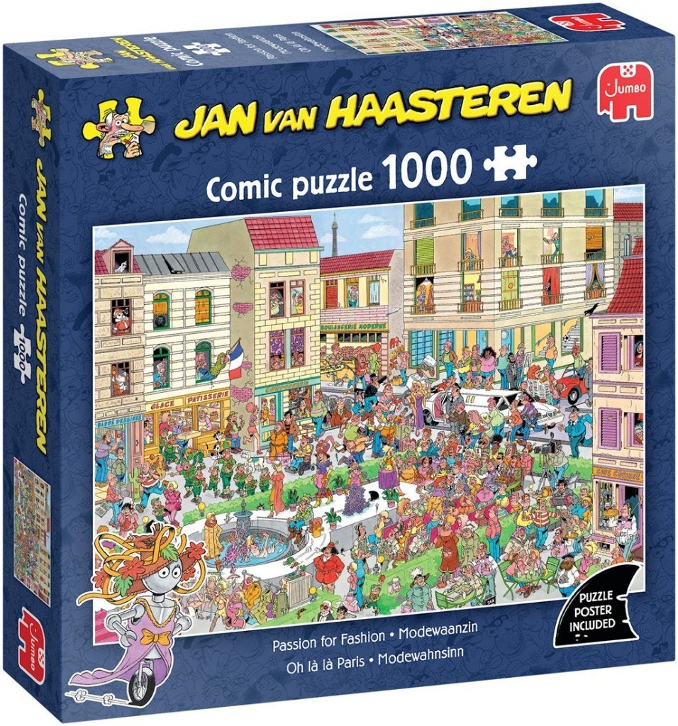 Jan van Haasteren Modewaanzin 1000 stukjes, Ophalen of Verzenden, 500 t/m 1500 stukjes, Nieuw, Legpuzzel