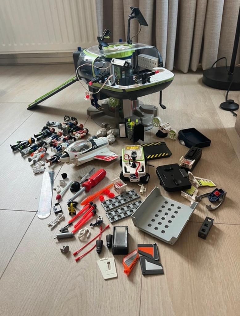 Playmobil Ruimte Basis met Veel Extra's en Figuren en Voertu, Ophalen of Verzenden, Gebruikt, Complete set