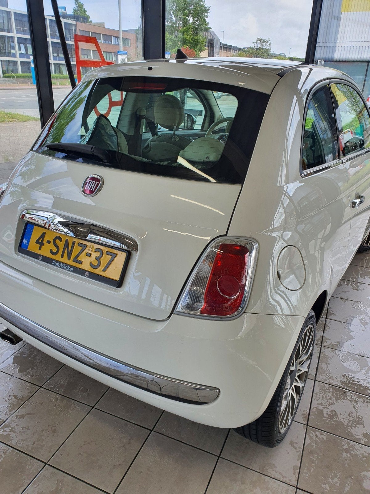 2013 Fiat 500 0.9 85pk Twinair Turbo  Wit, Auto's, Voorwielaandrijving, Stof, Origineel Nederlands, Particulier