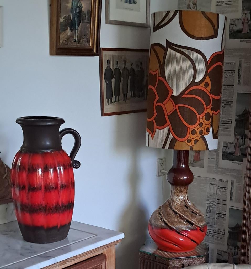 Vintage Scheurich Vaas met oor West Germany Jaren '70, Antiek en Kunst, Antiek | Keramiek en Aardewerk, Ophalen