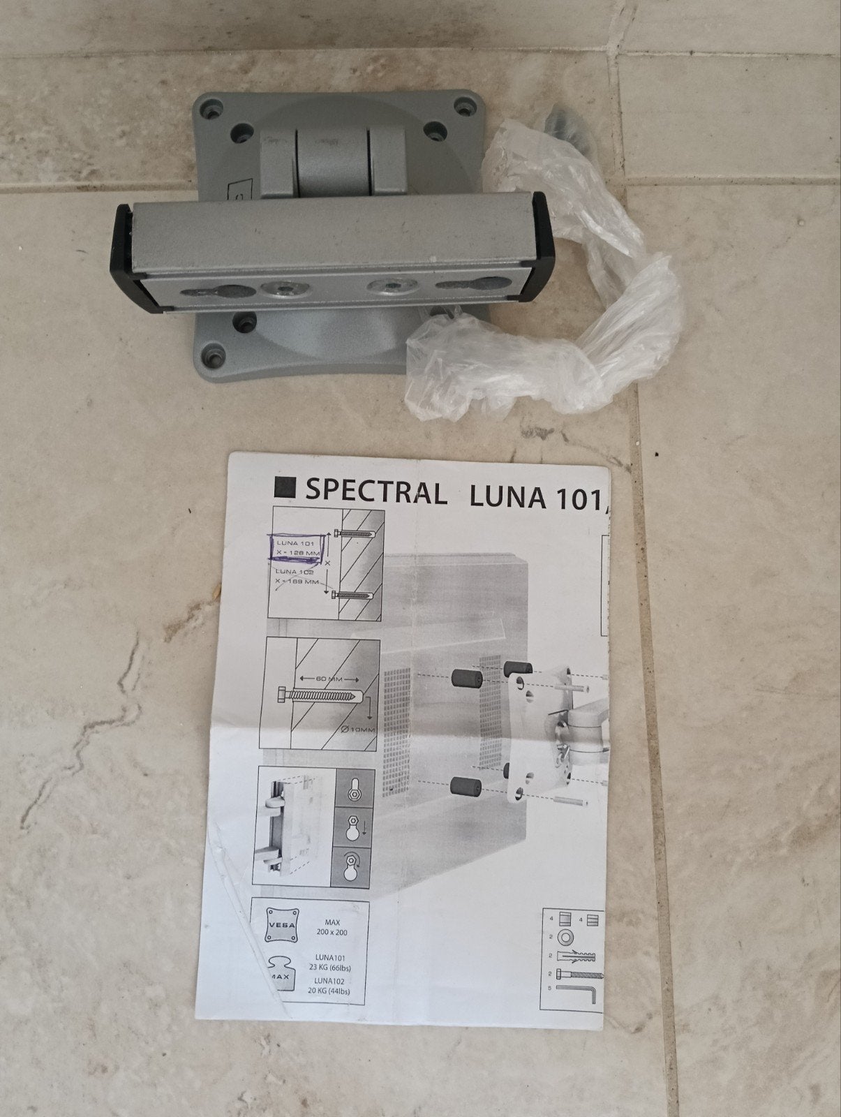 Spectral Luna 101 TV-beugel - Nieuw in verpakking, Audio, Tv en Foto, Televisie-accessoires, Ophalen of Verzenden, Nieuw