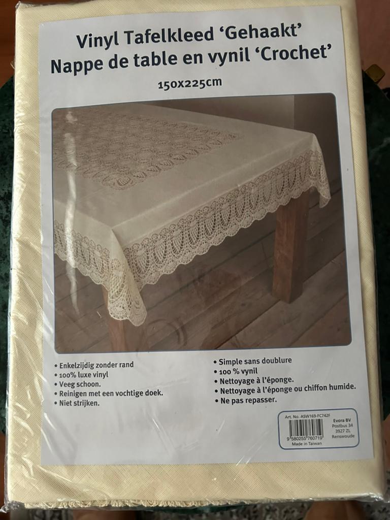 Vinyl tafelkleed, Huis en Inrichting, Tafelkleden, Ophalen, Nieuw, Rechthoek
