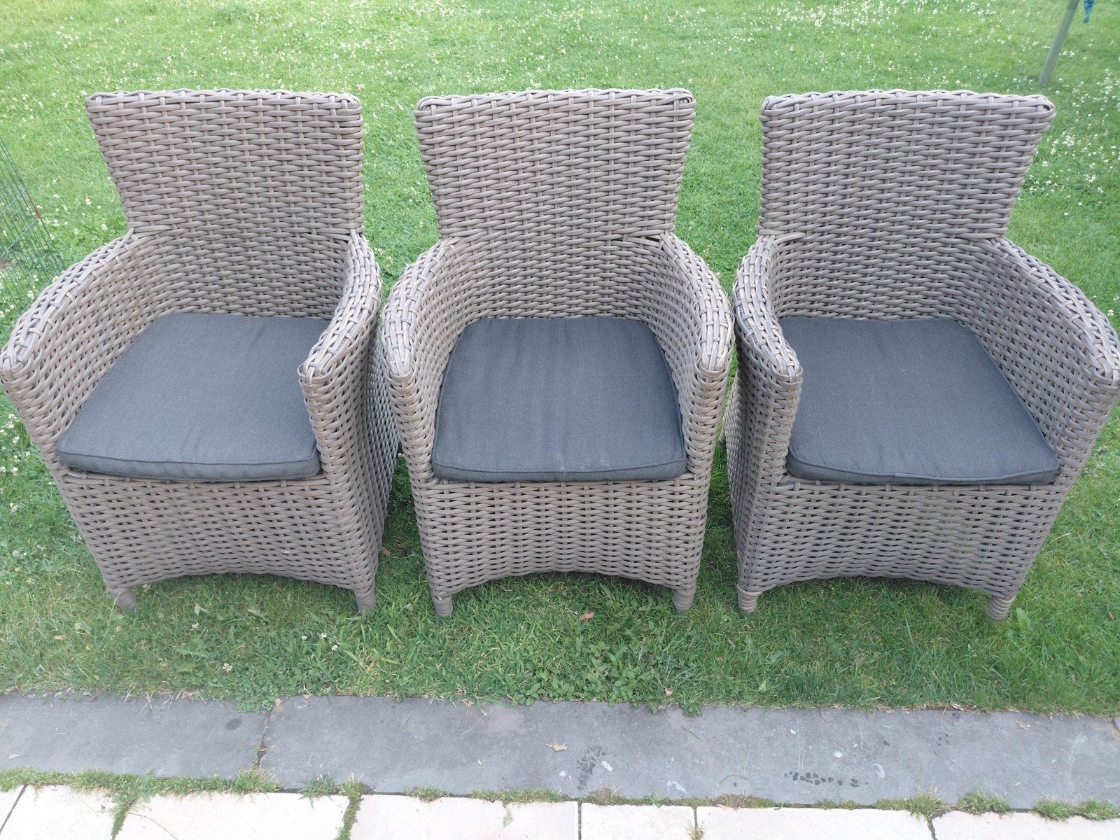 3 kunststof wicker tuinstoelen Pure home collection, Tuin en Terras, Ophalen, Gebruikt, Kunststof