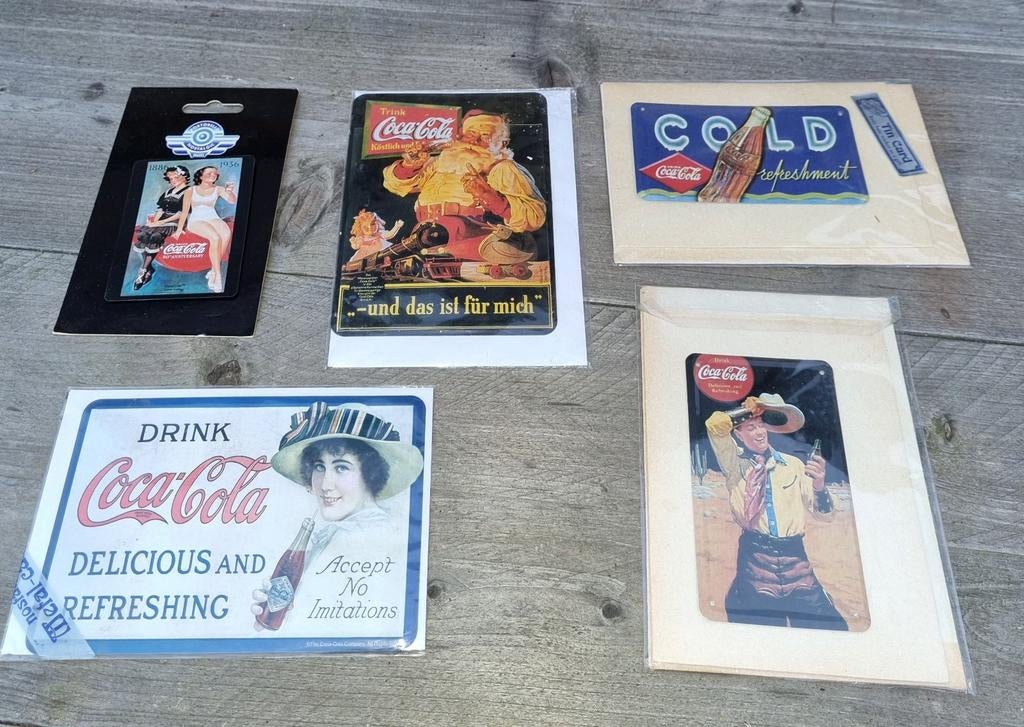 Coca Cola Vintage Tin cards., Verzamelen, Ophalen of Verzenden